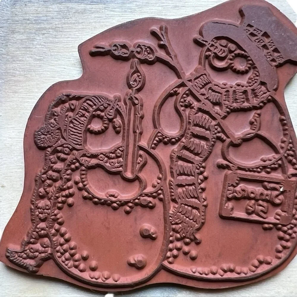 Uptown Snowmen Snowman‎ S’mores Rubber Stamp